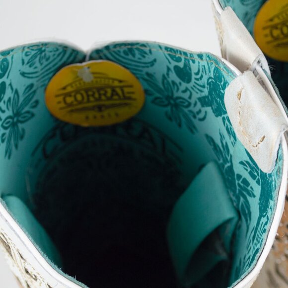 Corral A4408 Ladies Bull Skull Embroidery And Glitter Inlay Boots - Picture 12 of 15